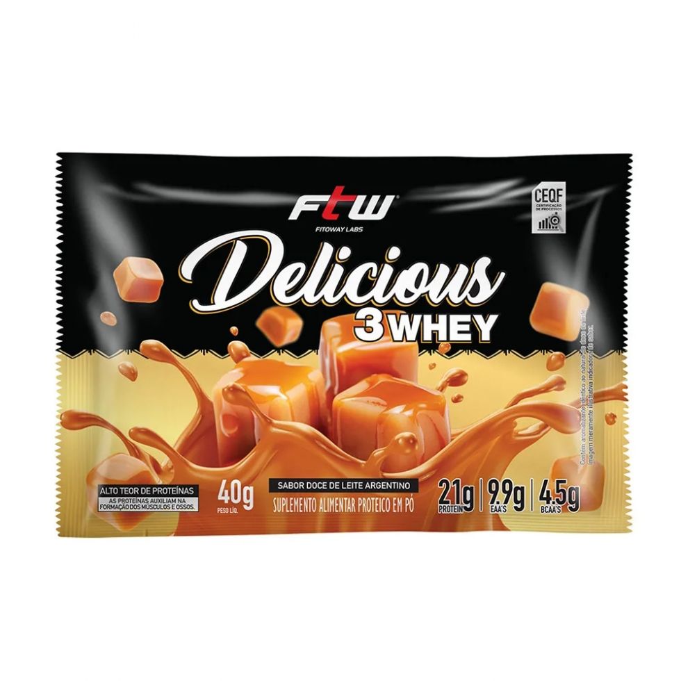 Delicious 3Whey (sachê 40g) - Doce de Leite Argentino