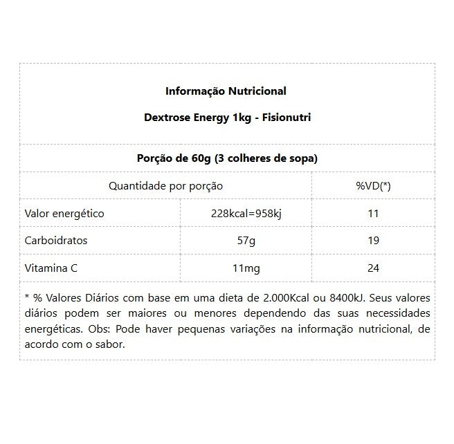 Dextrose Energy (1kg) - Laranja