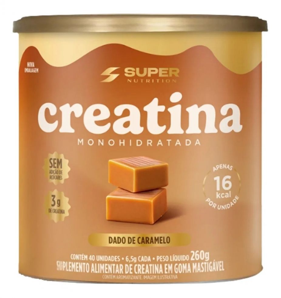 Creatina Caramel (40 unids - 6,5g) 260g - Dados de Caramelo