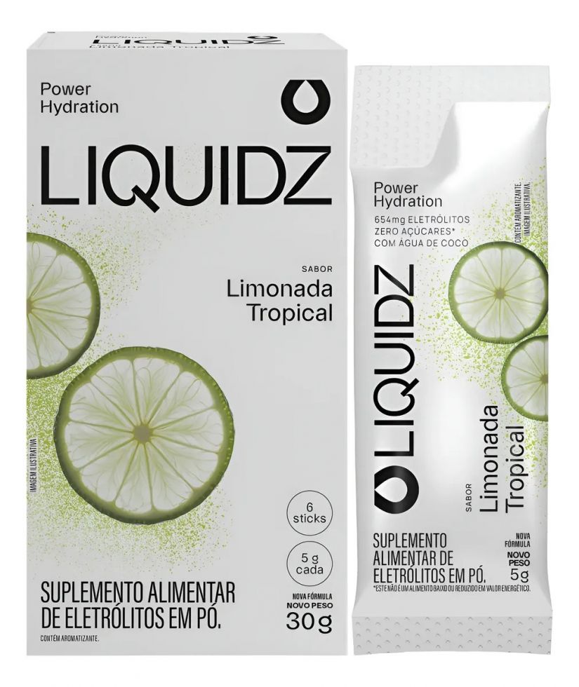 Repositor de Eletrólitos Liquidz - (6 sachês x 6g) - Limonada Tropical