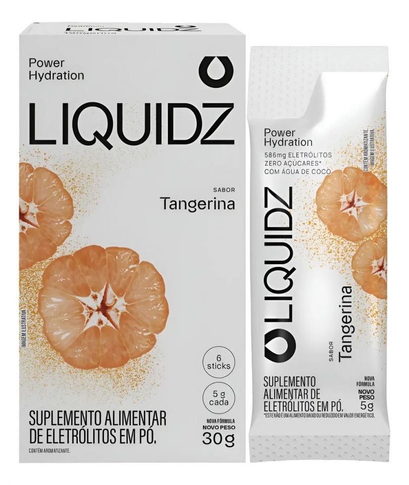 Repositor de Eletrólitos Liquidz - (6 sachês x 6g) - Tangerina