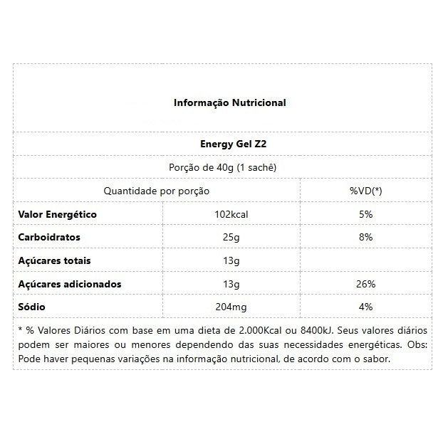 Energy Gel Z2 (sachê 40g) - Tropical Fruit
