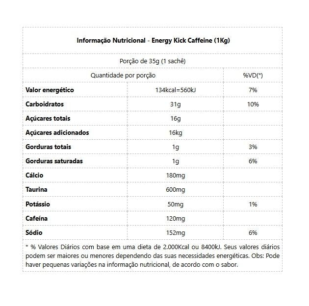 Energy Kick Caffeine c/ Palatinose Sachê (35g) - Abacaxi
