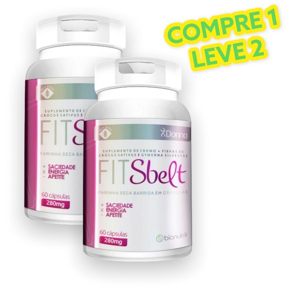 Fit Sbelt Seca Barriga 280mg (60 caps) - COMPRE 1 LEVE 2