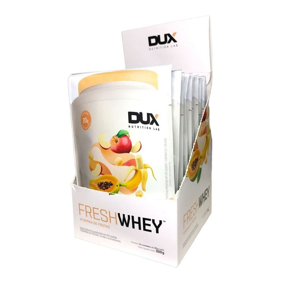 Fresh Whey Display 290g (10 Sachês de 29g) - Vitamina de Frutas (300g).