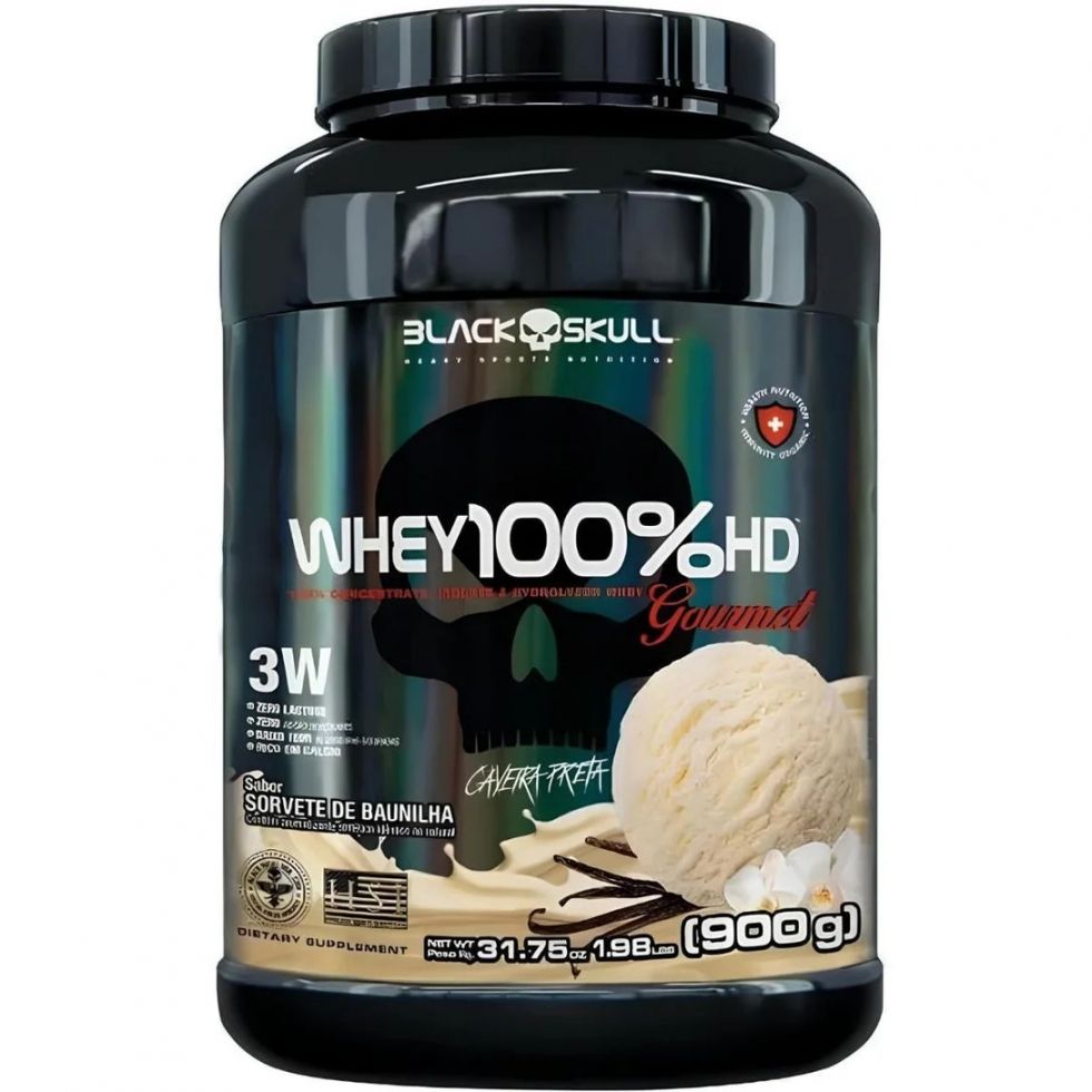 Whey 100% HD Gourmet (900g) - Sabor: Sorvete de Baunilha