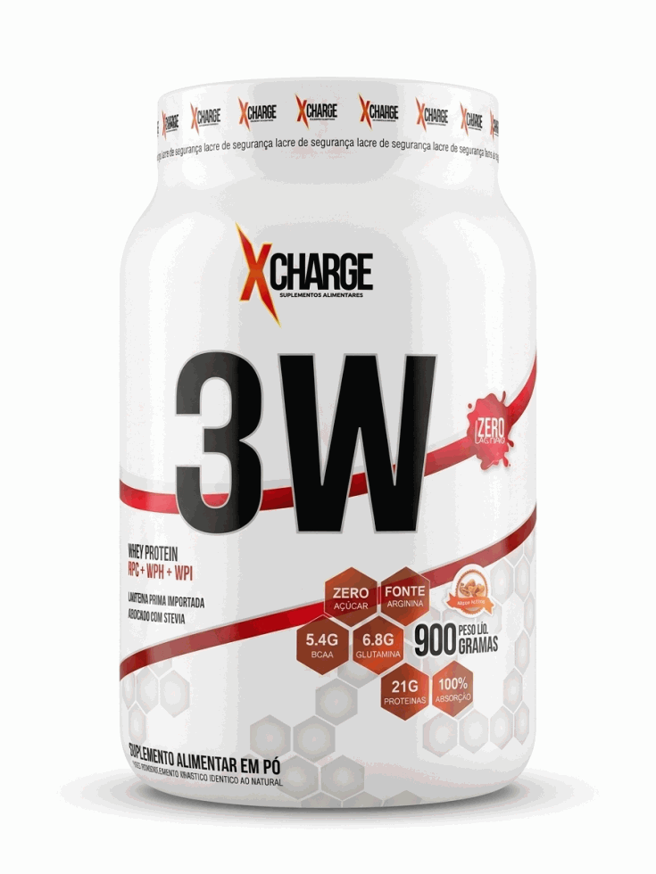 Whey 3W Zero Lactose (900g) - Paçoca