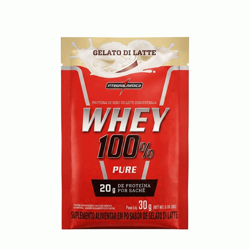Whey 100% Pure Sachê (30g) - Gelato Di Latte