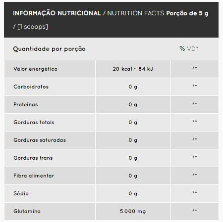 Glutamine 100% (150g) - Padrão: Único
