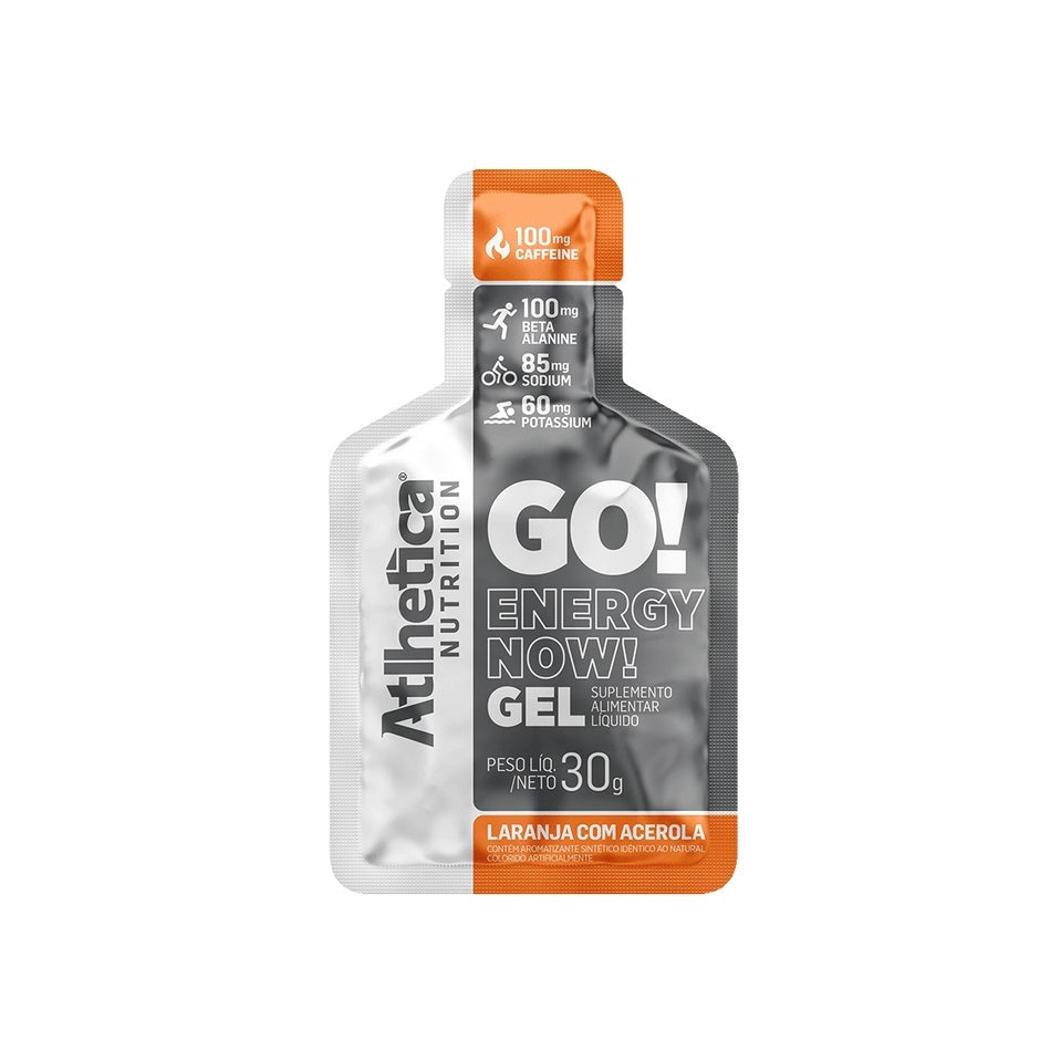 GO Energy Now Gel (Display 10 unid. 30g) - Morango com Limão