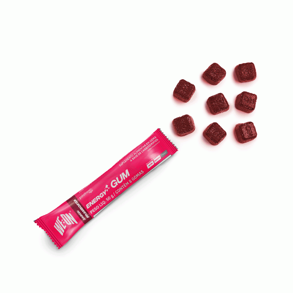 Energy Gum Sachê 50g (8 Gomas) - Framboesa