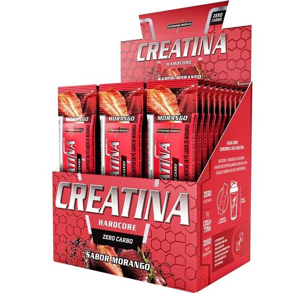 Creatina Hardcore Display (30 unid. de 3,5g) - Morango