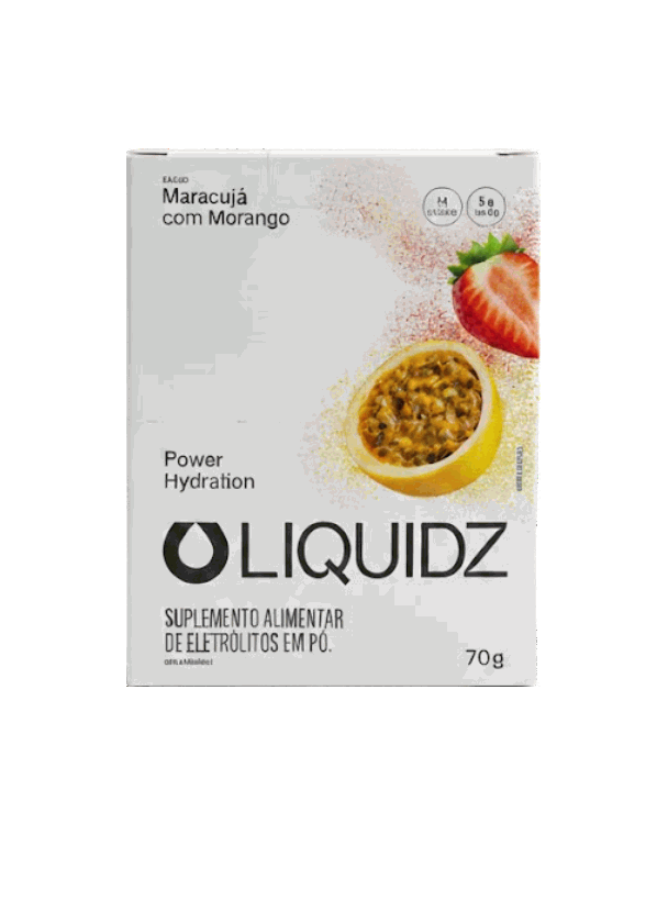 Repositor de Eletrólitos Liquidz - (14 sachês x 6g) - Maracujá com Morango (5g)