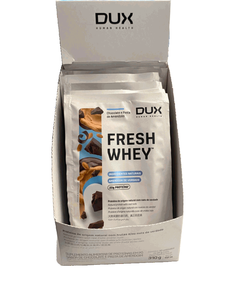 Fresh Whey Display 310g (10 Sachês de 31g) - Chocolate e Pasta de Amendoim (310g) - (nova embal