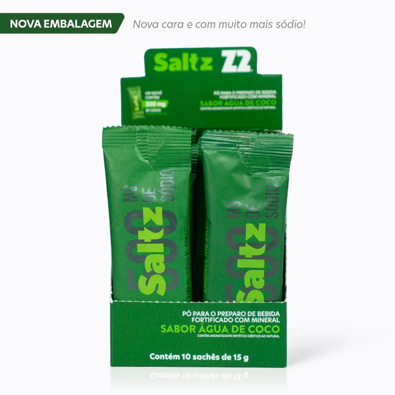 Saltz 500 (Display c/10 sachês 15g) - Água de coco