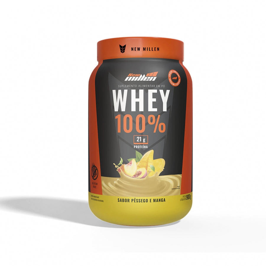 Whey 100% Pote (900g) - Pêssego e Manga