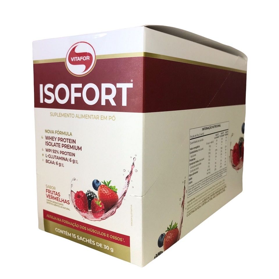 Isofort Sachê Display (15 sachês 30g) - Frutas Vermelhas