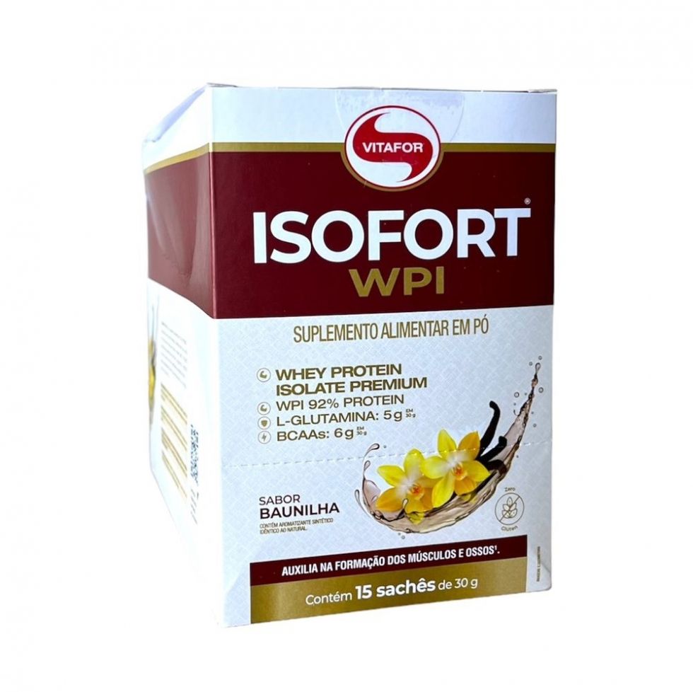Isofort Sachê Display (15 sachês 30g) - Baunilha