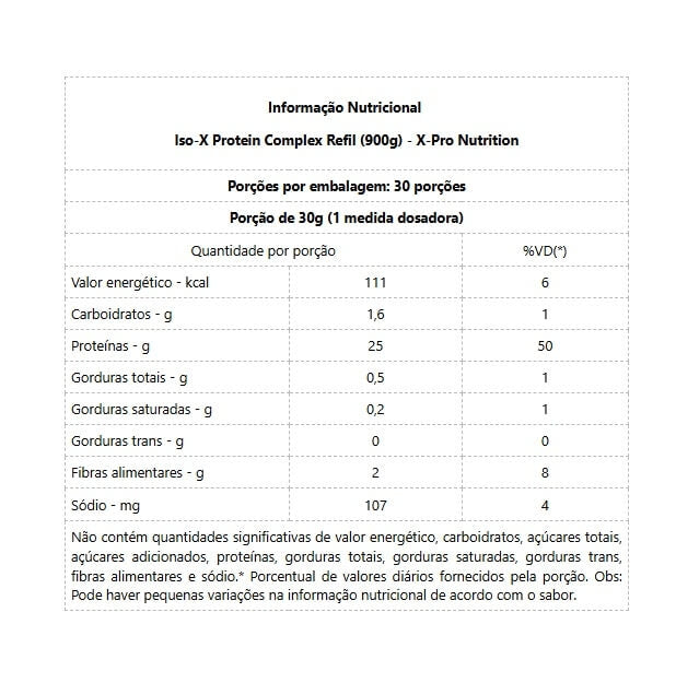 Iso-X Protein Complex Refil (900g) - Cookies