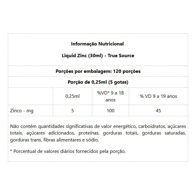 Liquid Zinc Kids (30ml) - Padrão: Único