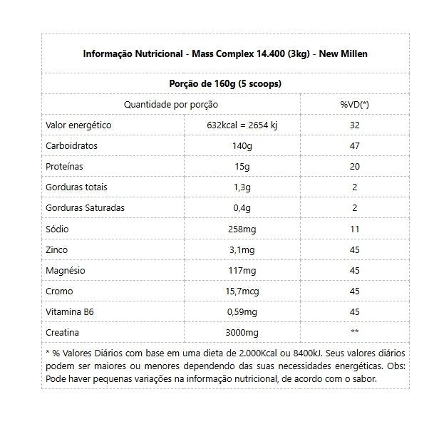 Mass Complex 14.400 (3kg) - Cookies & Cream