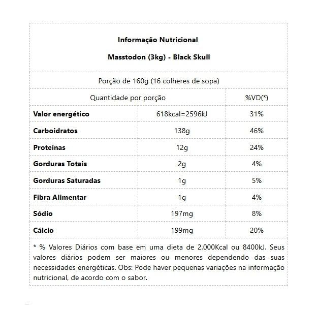Masstodon Refil (3kg) - Morango