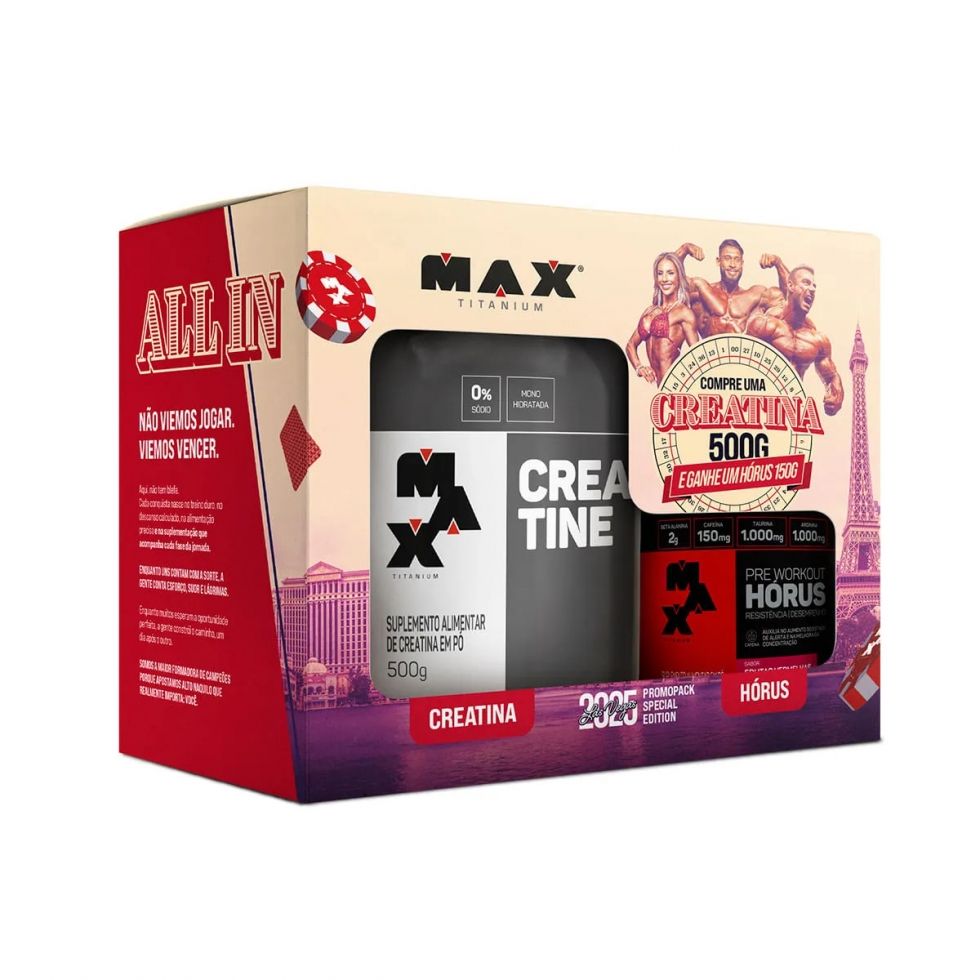 Promopack Las Vegas 2025 - Special Edition (Creatina 500g+ Hórus 150g) - Frutas Vermelhas