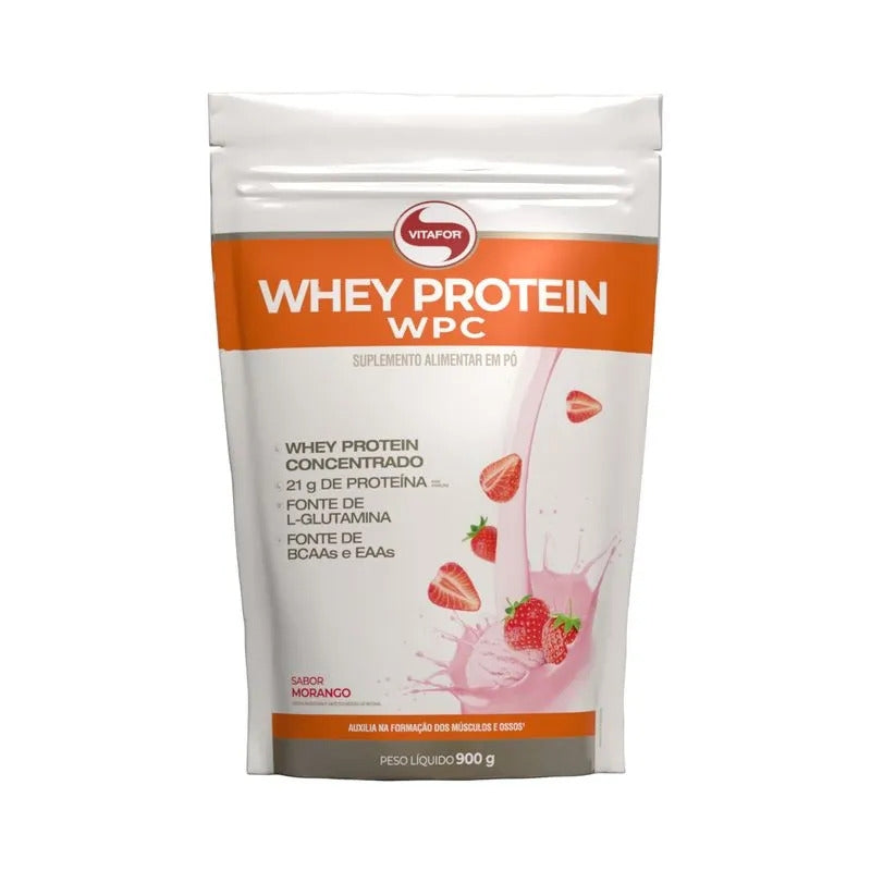 Whey Protein WPC Refil (900g) - Morango