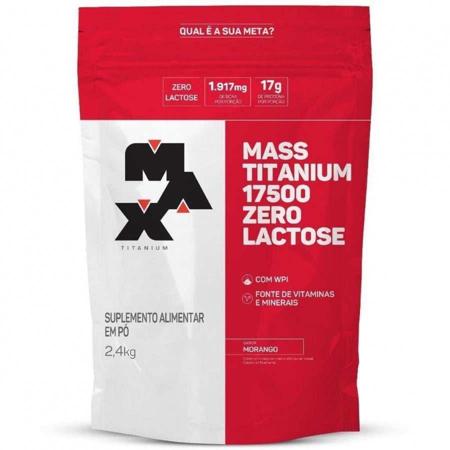 Mass Titanium 17500 Zero Lactose (2,4kg) - Morango