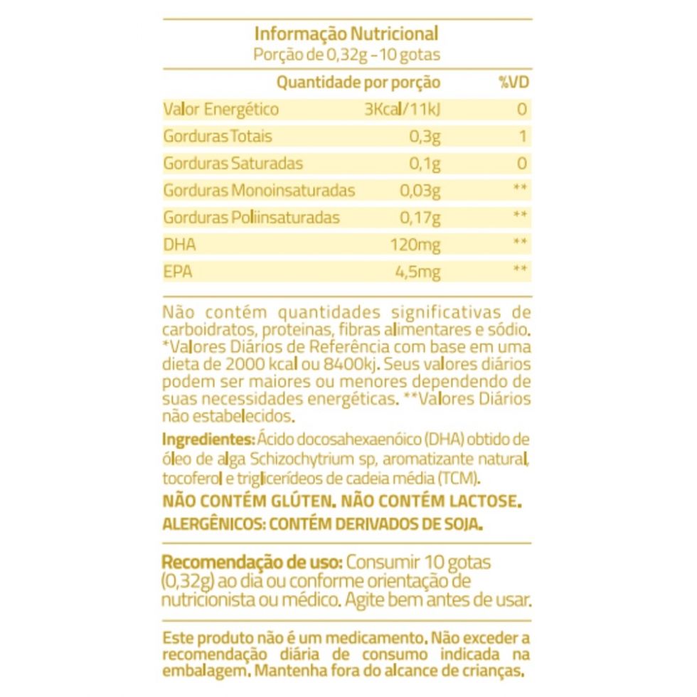 DHA Ômega Liquid (30ml) - Laranja