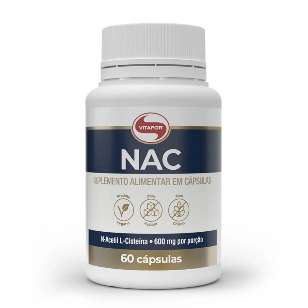 NAC N-Acetil L-Cisteína 600mg (60 caps) - Padrão: Único