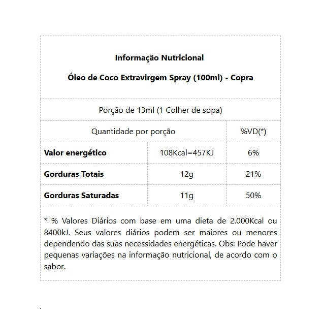 Óleo de Coco Extravirgem Spray (100ml)