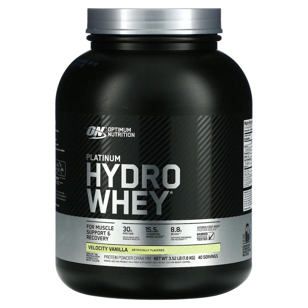 Platinum Hydro Whey (1,64kg) - Velocity Vanilla (1,6kg)
