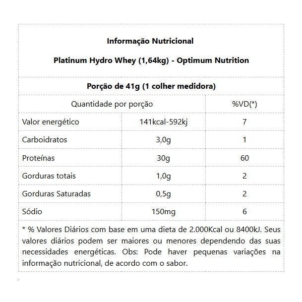 Platinum Hydro Whey (1,64kg) - Velocity Vanilla (1,6kg)
