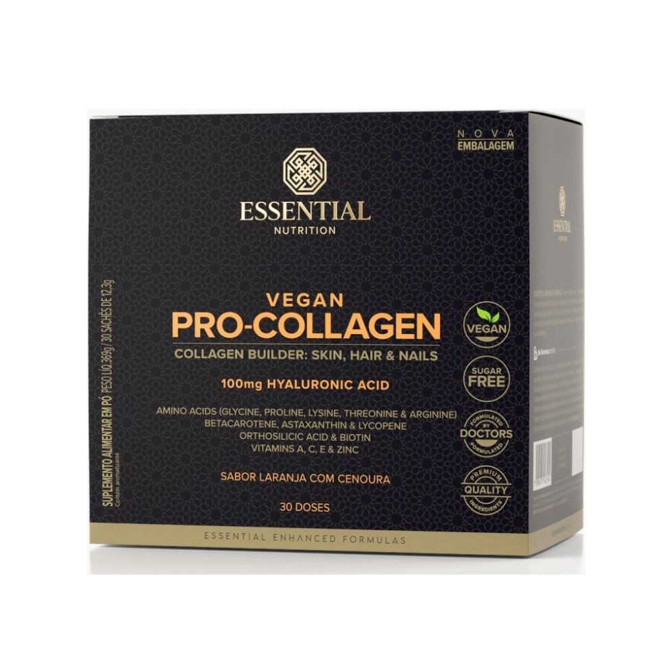Vegan Pro Collagen Display (30 sachês de 12,3g) - Laranja c/ Cenoura