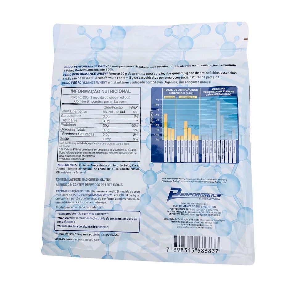 Puro Performance Whey Refil (1,8kg) - Chocolate