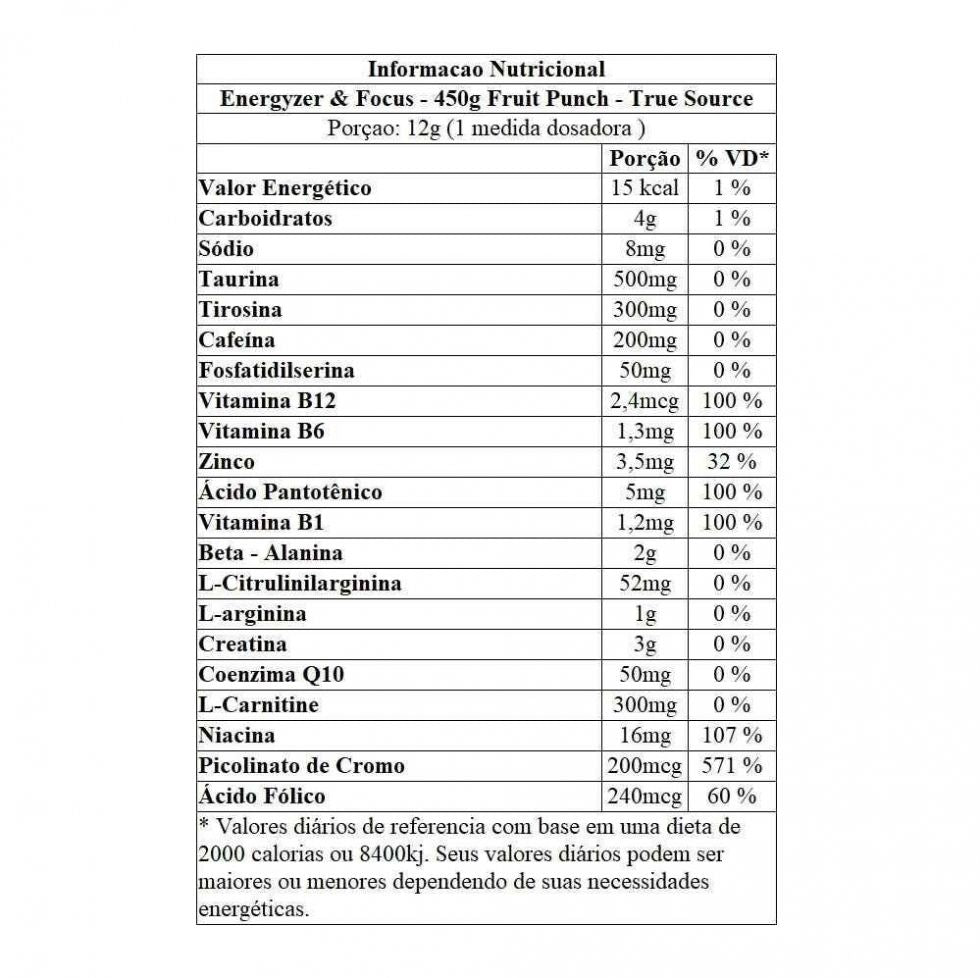 Energyzer & Focus (360g) - Fruit Punch