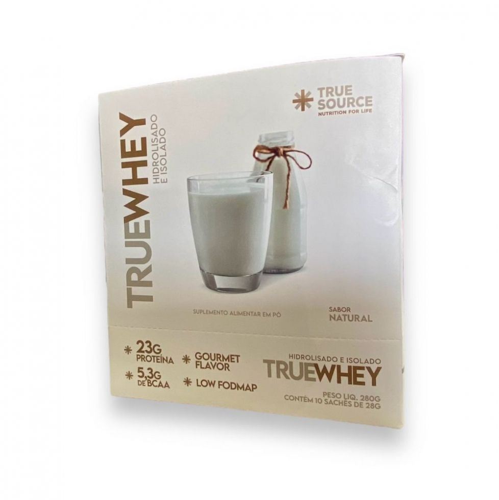 True Whey Display 320g (10 Sachês de 32g) - Hidrolisado e Isolado - Natural (10 unid 28g)