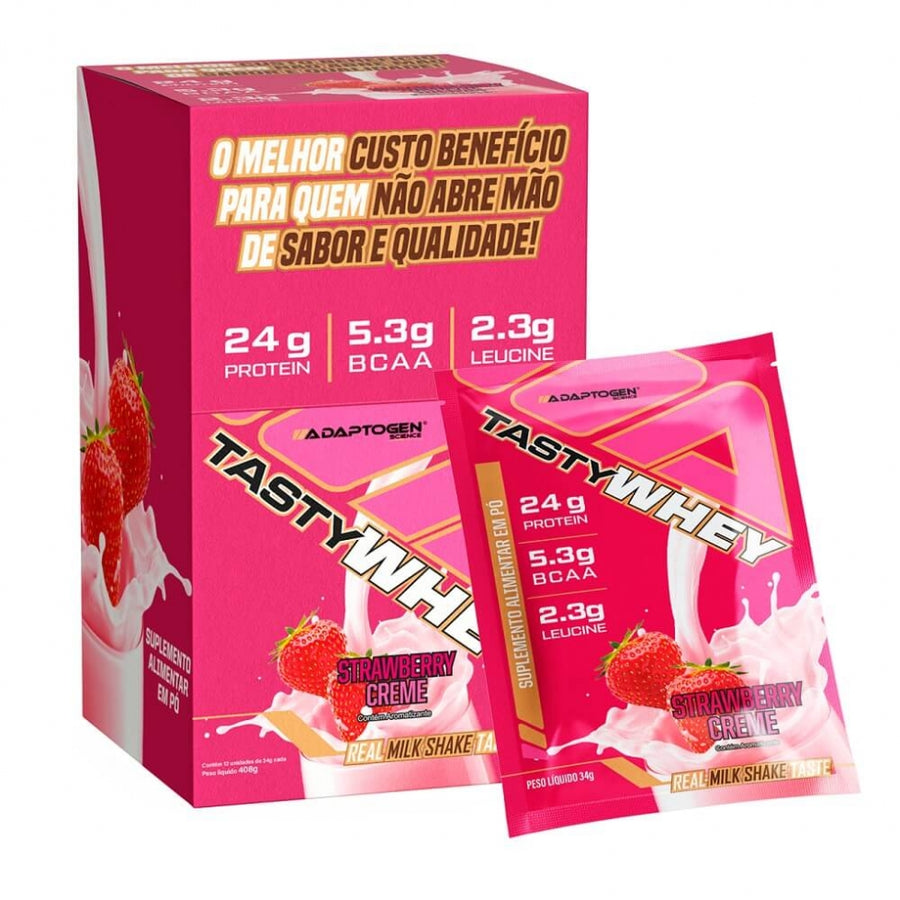 Tasty Whey Display - Morango (12 unid. 34g)