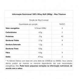 100% Whey Refil (900g) - Cookies and Cream