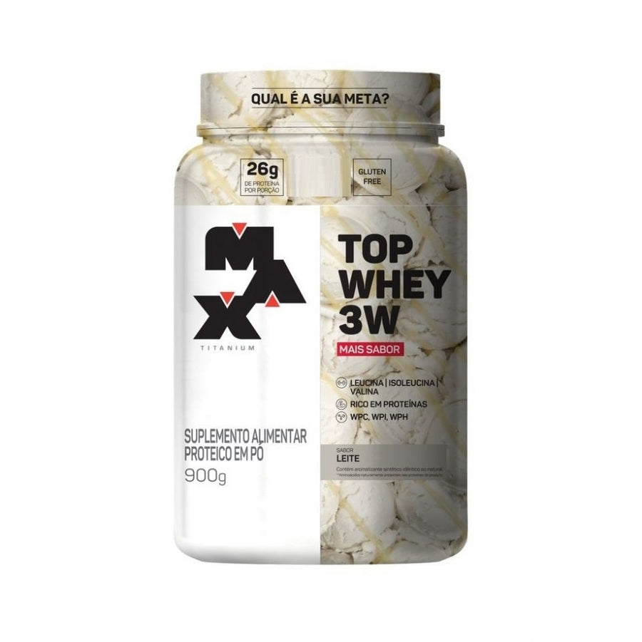 Top Whey 3W (900g) - Mais Sabor - Leite