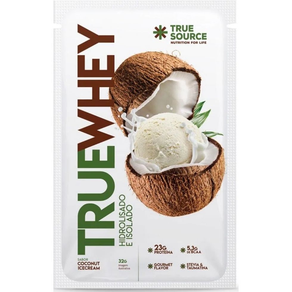 True Whey Display 320g (10 Sachês de 32g) - Hidrolisado e Isolado - Coconut Ice Cream