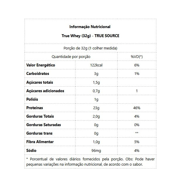 True Whey (32g) - Hidrolisado e Isolado - Vanilla Creme Brulle