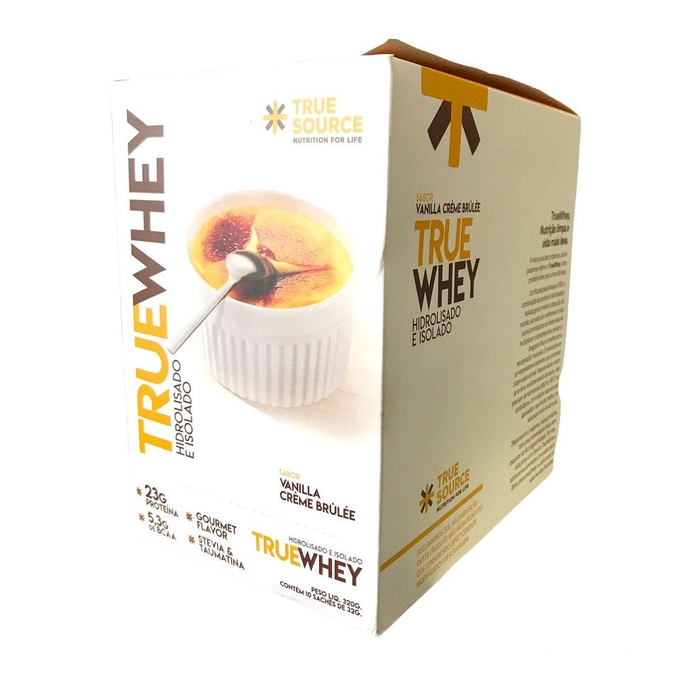 True Whey Display 320g (10 Sachês de 32g) - Hidrolisado e Isolado - Vanilla Creme Brulle