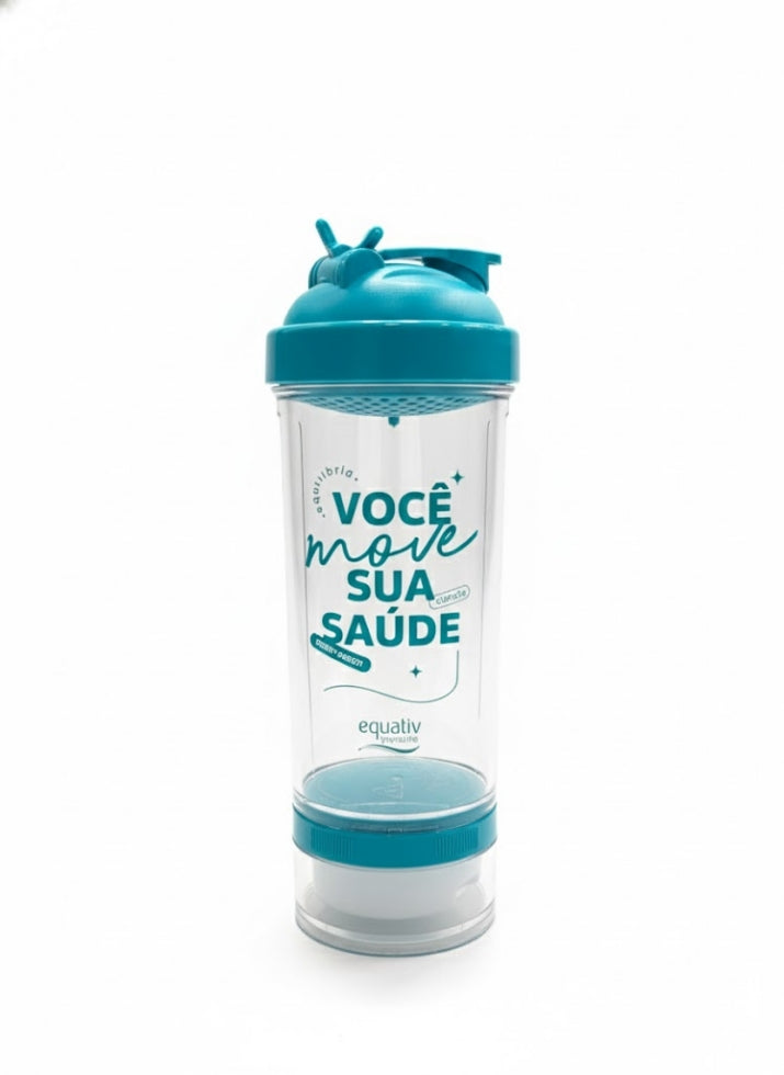 Coqueteleira Premium 2 Doses (700ml) - Azul Claro