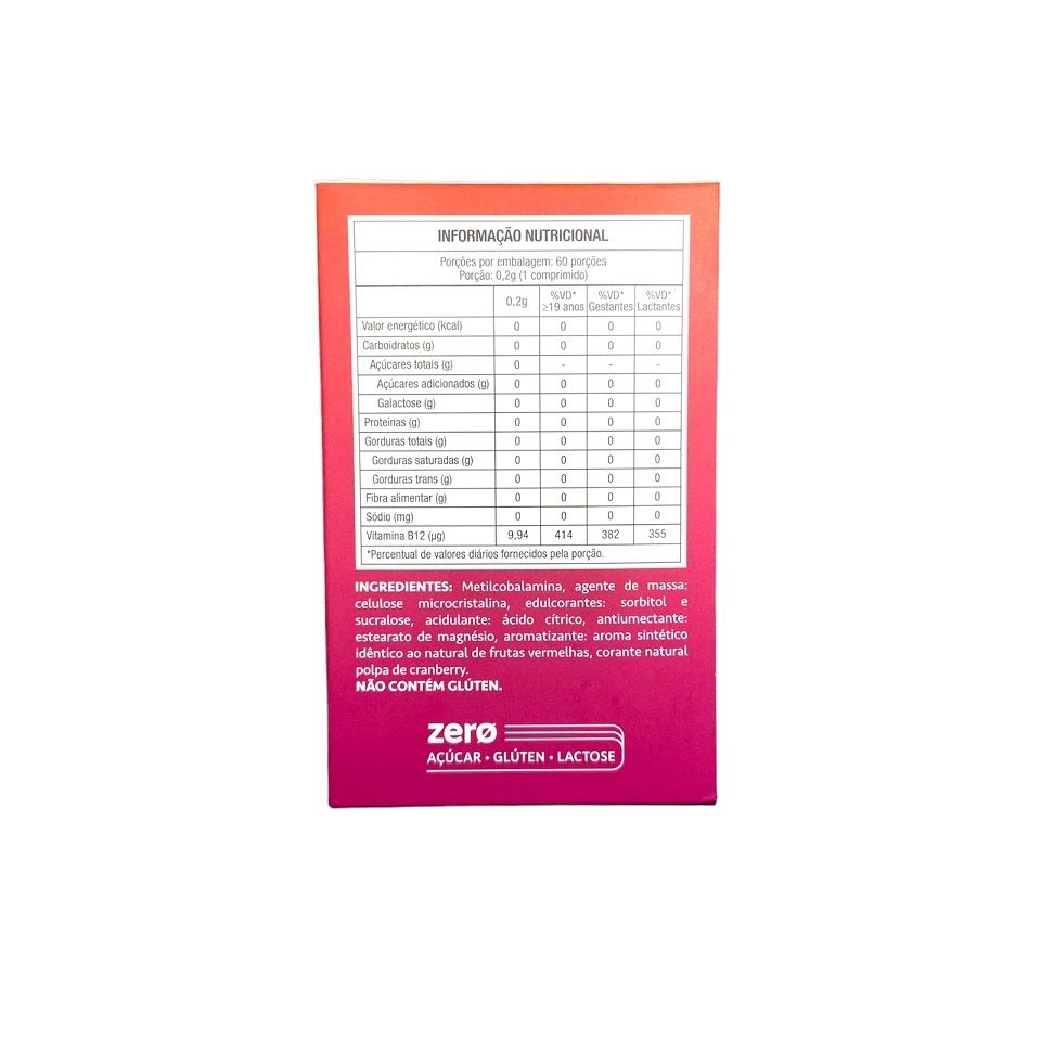 Vitamina B12 Comprimidos Mastigáveis (60 comp)