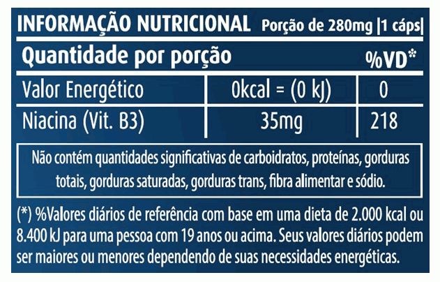 Vitamina B3 - 35mg (60 caps)