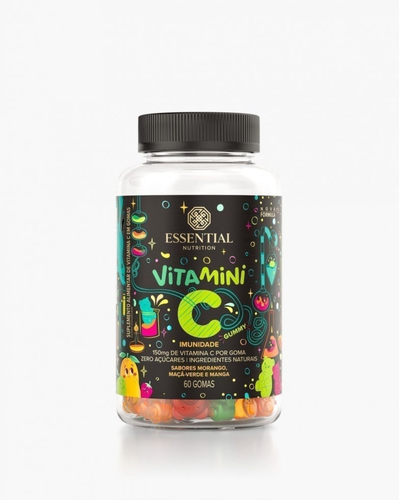 Vitamini C Gummy (150g - 60 unidades) - Morango, Maçã-Verde e Manga