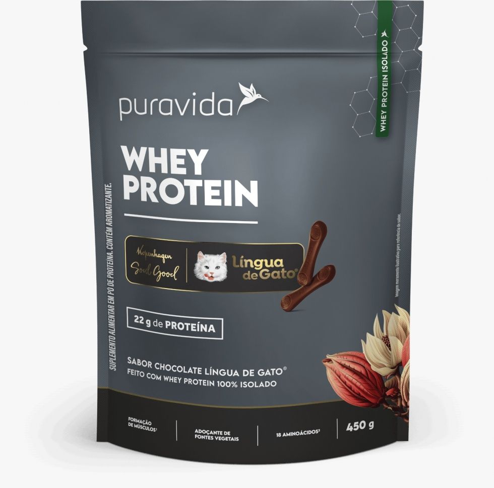Whey Protein Refil (450g) - Língua de Gato (chocolate)