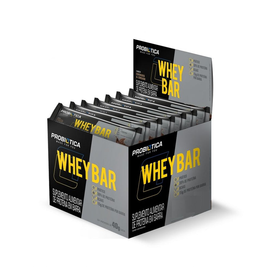 Whey Bar Low Carb Caixa 24 Unidades (960g) - Morango